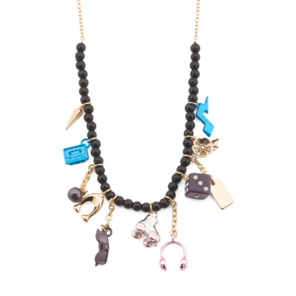 Coach Retro Charm Necklace Semi Precious NWT